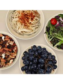 3/6件套防碎麦片碗，26盎司小麦秸秆碗，微波炉和洗碗机适用，可重复使用塑料碗，适用于盛汤、沙拉、米饭、零食，米色 - 彩色 - 查看 6