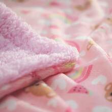 GLAZE Baby Blankets - Pink and White - View 2