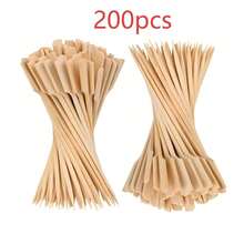 200/100/50/1 pièce (3,54"/4,72"/5,9"/7,87"/11,81" de long) Brochettes en bambou, bâtons de barbecue, brochettes pour aliments grillés, bâtons de tanghulu, également convenant pour le barbecue en plein air, le camping, les amuse-gueules, les fruits, les martinis, le fromage, les sandwichs, les garnitures de fontaine de chocolat, la fondue chinoise, les crevettes tigrées, les brochettes de viande, les garnitures de cocktail, les voyages, les réunions de vacances - Multicolore - Voir 16
