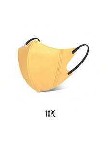 10入組女性多色3d立體一次性口罩,3層保護,輕盈透氣,防曬,夏季必備