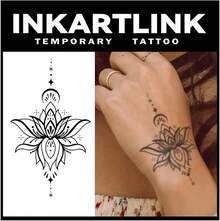 INKARTLINK タトゥーシール 花 ジャグアタトゥー 2枚セット2週間 長持ち 防水 刺青シール 入れ墨シール メンズ レディース 流行 男 女 半永久的 消えるタトゥー 手首 腕 手の背 足 腹部 鎖骨 - 4 - チェックする 13