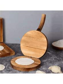 1个带手柄的木制面团压模，不粘汉堡肉饼制作器，家用厨房适用