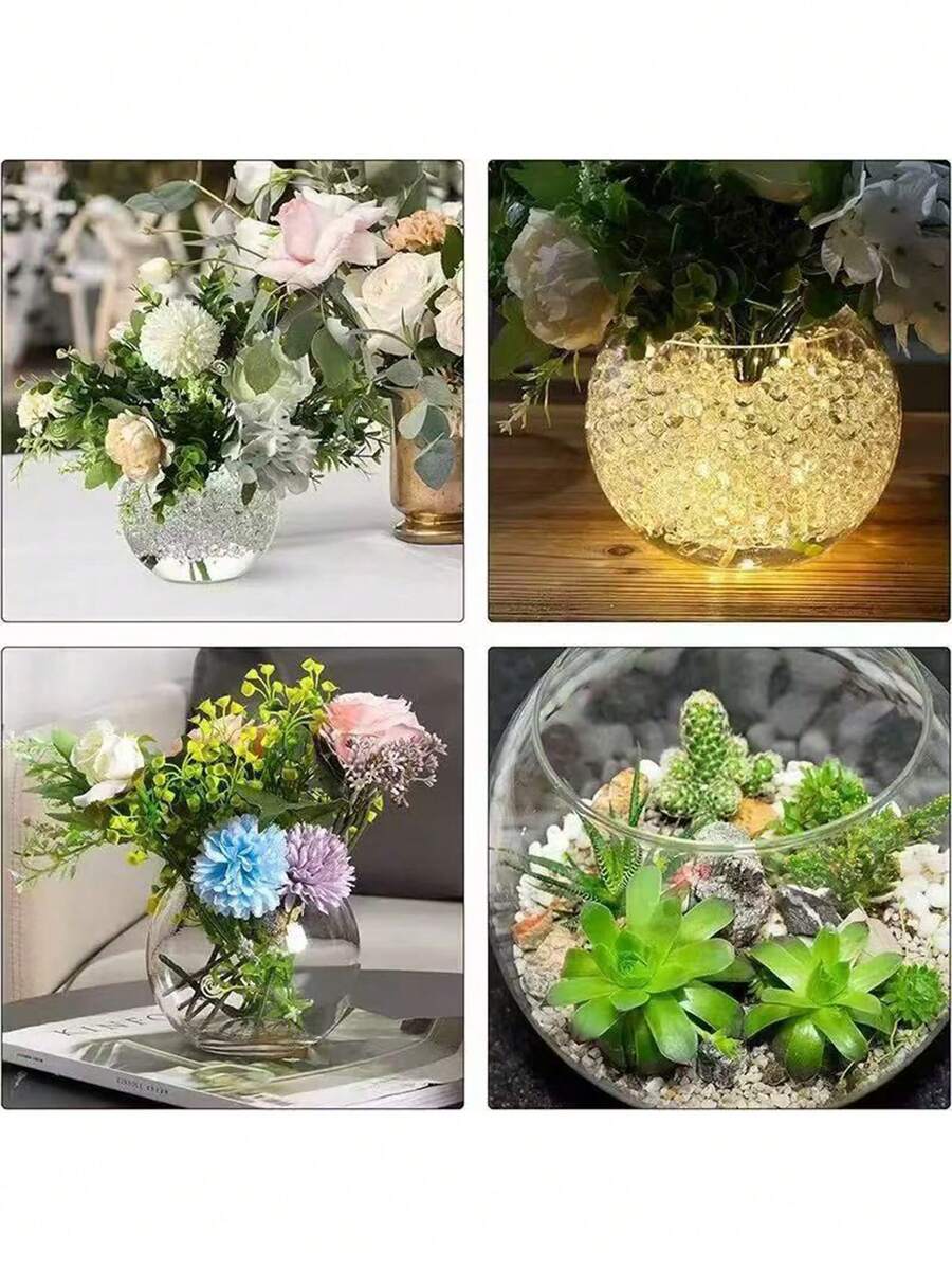 球形玻璃花瓶水培容器，苔藓和多肉植物种植器，桌面水族箱，创意玻璃瓶