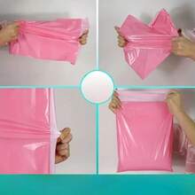 20 bolsas de correo autoadhesivas gruesas de color melocotón-rosa - impermeables, resistentes al desgarro, suaves y de embalaje, adecuadas para el transporte de ropa, uso comercial, bolsas de embalaje de ropa, embalaje de moda, embalaje duradero - rosa durazno - Ver 3