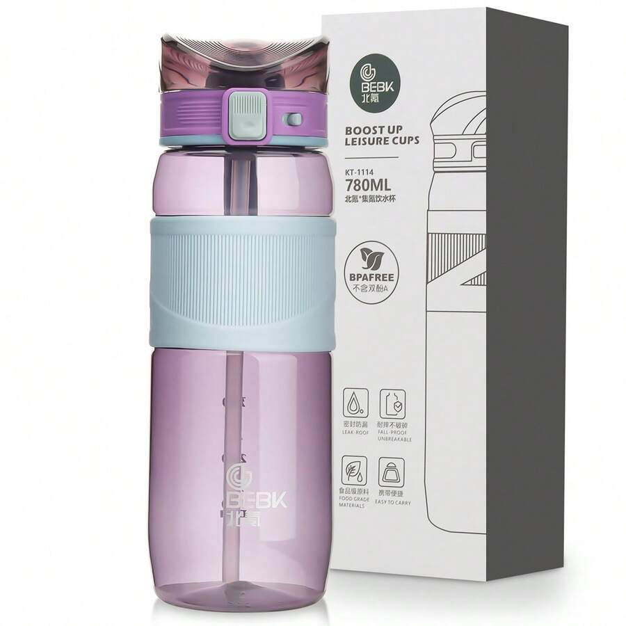 SSGP Botella De Agua Botellas Deportivas Botellas Para Agua 780ml - Púrpura malva - Ver 1