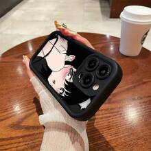 Funda de teléfono con orejas de gato de anime para iPhone 16, para parejas, 11, única, 15, TPU grueso, 12MINI, sensación suave, 16PRO, fundas de teléfono lindas XR, 13PRO, diseño de protección de lente de cobertura completa, 16 negro, 13MINI para hombres, 15PROMAX estético, 12PRO para mujeres, XSMAX a prueba de golpes y anti-caída, 12PROMAX/12/13/14PRO/13PROMAX/14PROMAX/XS/14PLUS/11PRO/11PROMAX/16PROMAX/16PLUS/14/15PRO/15PLUS - Marrón - Ver 8