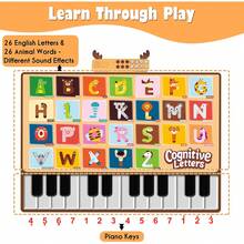 Hautton Alfombrilla Juguete de Piano para Niños, Tapete Musical Instrumental con Teclado de Piano y 26 Letras Cognitivas para Aprendizaje Inicial Regalo para Niños Niñas Mayores de 3 Años - 1 - Ver 2