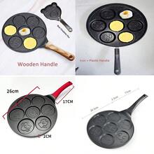 1个多功能铝制煎锅,不粘迷你煎饼模具,经久耐用,易于清洁,配有7个趣味模具,非常适合儿童和创意早餐 | 完美适用于:开学季快速早餐、感恩节家庭早餐、圣诞节送给美食家孩子的礼物、新年趣味烹饪计划,是家庭厨房和户外露营的理想之选 - 彩色 - 查看 3