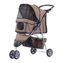 PawHut Dog And Cat Stroller, Multicolor (Coffee Brown) On Site - 1 - 查看 1
