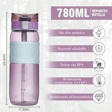 SSGP Botella De Agua Botellas Deportivas Botellas Para Agua 780ml - Púrpura malva - Ver 3