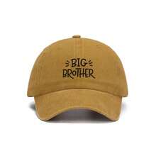 Vintage Washed Baseball Cap - Printed With "Big Brother" | Adjustable Casual Hat, Suitable For Family And Streetwear - A - View 15