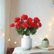 1/80 piezas Ramo de flores de begonia de seda artificial, adecuado para arreglos florales de boda de primavera/otoño, también para decoración de Día de la Madre/Día del Padre/cumpleaños/fiesta/boda/habitación/hogar/cocina/dormitorio/sala de estar/mesa de comedor/ramo de novia/decoración de jardín exterior - Rojo - Ver 5