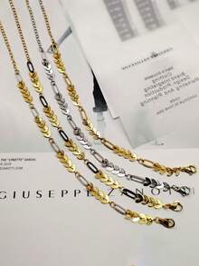 1pc New Fashionable Airplane Chain Titanium Steel Bracelet For Women, Small And Versatile, Light Luxury, High End, Couple Style Handmade - Multicolor - View 7