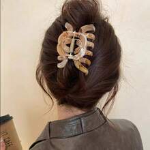1pc Women Clips Back Of Head Shark Clip Hair Grab Clip Large Hairpin Clip Headgear - Mực hồng - Xem 6