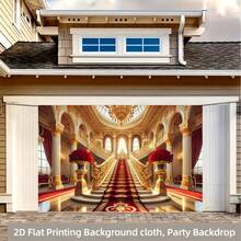 2D Flat BannerGolden Elegant Palace, Polyester And Nylon, Multi-Purpose For Holiday Parties, Courtyard, Studio - 1 Item - View 5