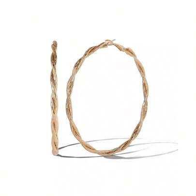 Jessica Simpson Light Gold Twist Hoop Earrings |  | Women Dangle Earrings