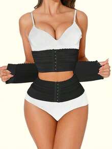 Premium Ultra-Firm Control Waist Trainer Belt For Women - Advanced Flexi-Boning Body Shaper, Enhanced Abdominal Support, Seamless Fit, Adjustable Slimming Cincher Tummy Control, Sports - 黑色 - 查看 1