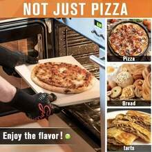 15*12 Inch Rectangular Pizza Stone, Premium Soapstone Baking Stone, Heat Resistant & Crack-Proof, Suitable For 3-6 Servings, Oven/Grill Use, Creates Crispy Pizza Crust And Bread