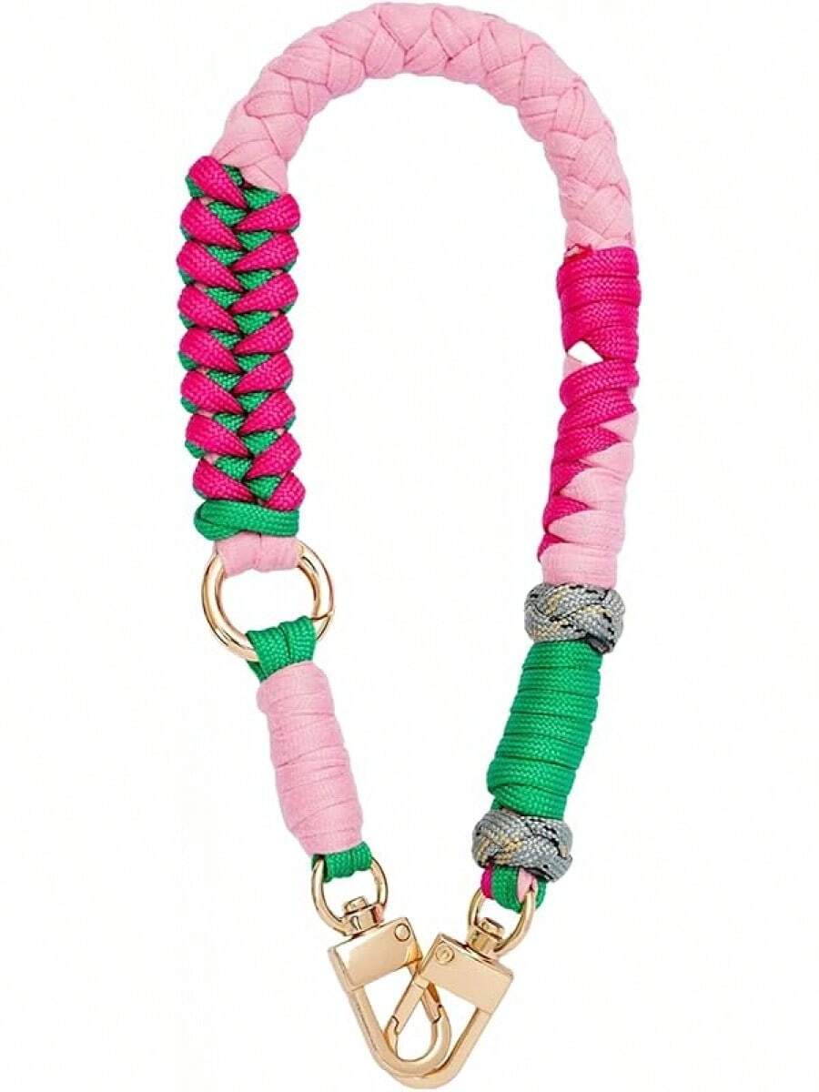 Colourful Keychain Wristlet For Women Cute Woven Wrist Key Lanyard Strap For Car Keys Handbag Denim JeansChristmas - A - 查看 1