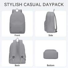 Backpack For Men Women Water Resistant Lightweight Classic School Backpack For Teens Casual Travel Daypack For Sports Hiking - Gray - View 6