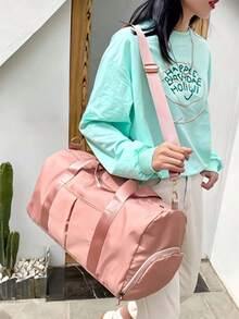 1 pezzo Borsa da allenamento di grande capacità, borsa da viaggio, borsa da palestra, bagaglio per vacanze di una notte, scomparto separato per scarpe bagnate e asciutte, borsa da weekend, adatta per lavoro, vacanze, attività all'aperto, sci, tempo libero, palestra, viaggio, borsa da notte, borsa, borsa sportiva, forniture scolastiche, articoli per il ritorno a scuola degli studenti, borsa, borsa da weekend, borsa shopper, borsa per coppie