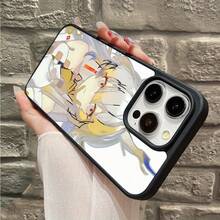Funda de teléfono con patrón de chica anime para iPhone 16, fundas transparentes 13MINI, a prueba de golpes, funda de teléfono 14PLUS, premium 16PLUS, estética 15, anti-caída 13PRO, funda de carga inalámbrica magnética 11PRO, borde esmerilado 14, 15PROMAX, linda XSMAX/12PRO/12PROMAX/15PLUS/14PROMAX/16PRO/13PROMAX/16PROMAX/11PROMAX/13/15PRO/XR/12/16/12MINI/XS/14PRO/11 - Blanco - Ver 5