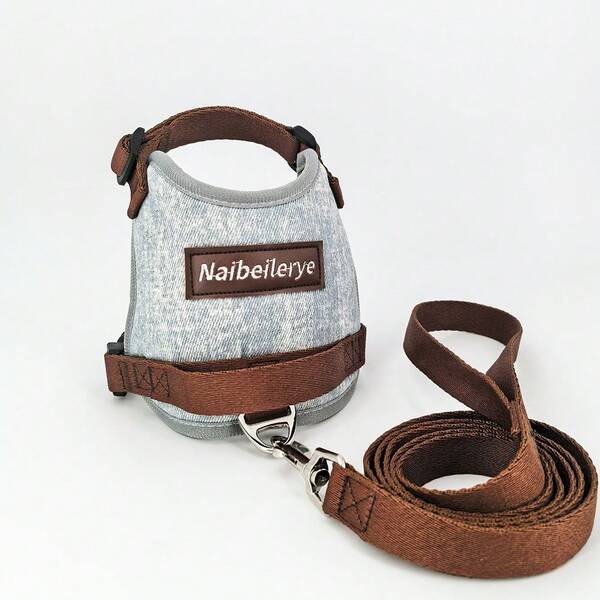 Breathable Full Coverage Dog Harness Leash, Vest Style Pet Harness For Summer, Suitable For Medium And Small Dogs Like Corgi, Pomeranian, Adjustable Chest Strap Dog Leash For Outdoor Walking