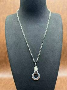 1 Set Vintage Bohemian Style Turquoise Pendant Necklace, Turquoise Earrings, 2-Layer Necklace Can Be Matched Freely, Versatile, Suitable For Casual Wear, All Seasons Jewelry, Suitable For Women And Girls To Match Daily Outfits, Party Accessories, Jewelry, Gift For Family/Friends/Yourself - Bohemian Style - View 14