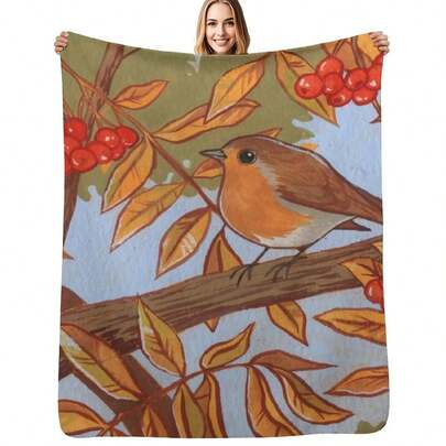 Robin And Rowan Throw Blanket For Decorative Sofa Hairys Bed Fashionable Personalized Gift Blankets