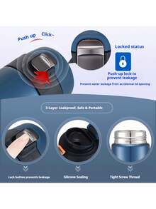 Tiger MMJ-A48C 480ml One-Touch Pop-Up Lid Insulated Mug, 304 Stainless Steel, One-Handed Quick Opening And Closing, Long-Lasting Hot And Cold Insulation, Portable Design, Peach Mousse PB. - Peach Mousse PB - View 4