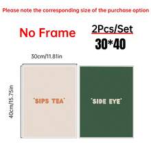 2PCS Fashion Quotes Poster With Exquisite Murals. Home Furnishing Decoration. Wall Decoration, Room Posters, Home Decoration, Room Aesthetic Decoration, Interior Decoration Products. Optional Framework - 2pcs - View 15
