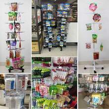 40 * 40 * 160 cm Expositor giratorio y móvil de siete niveles para joyería con ruedas Dimensiones - Negro - Ver 9