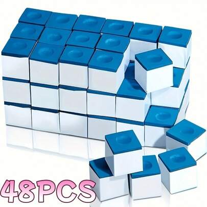 9/12/144pcs Snooker Chalk Powder, High Density Billiard Chalk Powder, Precise Control & Anti-Slip, Professional Training & Competition Use, Suitable For Snooker & Pool Enthusiasts, Provides Excellent Billiard Experience