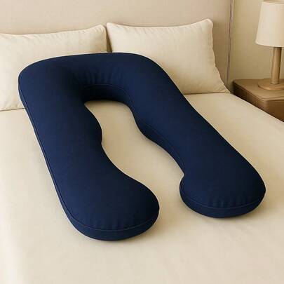 Travesseiro De Corpo Para Gestante gravida 200 fios Micropercal 120x60cm Ergonomico Cama Macio