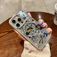 Miniso Disney Halloween Mickey & Friends Clear MagSafe Phone Case - Spooky Pattern With MagSafe Compatibility  For IPhone 17/17 Pro/17 Pro Max/17 Air/16/15/14/13/12/11/X Series,Iphone 17 Pro Max Case,Iphone 17 Pro Case,Iphone 17 Case,Stocking Stuffers,The Girlfriend,The Chosen,Early Fall Fashion - Xám - Xem 1