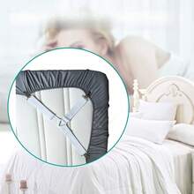 3pcs Adjustable Bed Sheet Fastener Clips, Triangle Bed Sheet Holder Grippers To Prevent Slipping - One White One - View 1