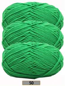 3 Rolls/150g 5-Ply Acrylic Blended Yarn, 50g Per Roll, 100% Acrylic Soft Yarn, Medium Thickness - Ideal For Handmade Knitting, Weaving, DIY Crafts, Knitting And Crocheting, Soft And Versatile, Suitable For DIY Crochet And Woven Bags - Multicolor - View 17
