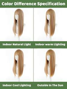 1pc 24inch,26inch Long Straight Synthetic Heat-Resistant Wig, Made Of Fiber Material, Suitable For Everyday Wear, Natural And Realistic.