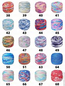 1 Gói Sợi Áo Phông Ombre, Cỡ Lớn 300g/Gói - Rộng 2cm, Sợi Dệt Kim, Mềm Mại, Đa Năng, Thích Hợp Cho Thủ Công DIY, Có Thể Dùng Để Móc Và Dệt Túi, Gối, Búp Bê, Chăn Đựng Đồ, Dép Đi Trong Nhà, Các Dự Án Móc Len, Nhiều Màu Sắc Có Sẵn, Sợi Nhiều Màu, Sợi Polyester, Sợi Acrylic, Sợi Móc Len, Sợi Thủ Công, Cuộn Sợi Sống Động, Vật Liệu Thủ Công Đa Năng, Phụ Kiện Và Vật Tư Dệt - Nhiều màu - Xem 6