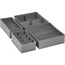 Basics Underwear Dresser Drawer Organizers, Pack Of 2, Gray - Set Of 4 - View 1
