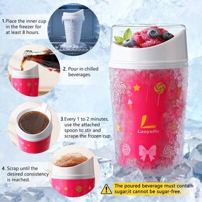 Slush And Shake Maker, Magic Slushy Cup For Quick Frozen Homemade Single-Serving Slushies, Fruit Smoothies, And Milkshakes In Minutes, Gifts