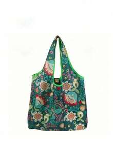 Bolso de mano grande de mujer de poliéster resistente con estampado de leopardo, de gran capacidad, plegable, portátil, de moda, impermeable, resistente y reutilizable, con un pequeño bolso a juego con un diseño de patrón único en toda la superficie, bolsa de compras de gran capacidad - Multicolor - Ver 13