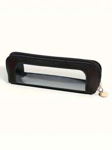 Transparent Cosmetic Bag, Travel Makeup Bag, Faux Leather Makeup And Brush Organizer Pouch With Clear Window And Zipper, Convenient For Carrying, Suitable For Fitness And Business Travel, Can Hold Lipstick And Other Items, Not Waterproof, Suitable For Students And Daily Use, Can Be Given As A Gift To Friends, Girlfriends, Teachers Or Valentine's Day Gifts. - Multicolor - View 11
