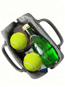 Customizable Text & Name Lunch Bag, Floral Wreath & Letter Pattern, Large Capacity Portable Lunch Bag, Suitable For Commuting, Outdoor Camping, Travel Picnic, Can Hold Breakfast, Lunch, Dinner, Fruits & Drinks, Portable Lunch Bag, Great Gift For Family, Friends, Couples, Christmas, Birthday - Multicolor - View 3