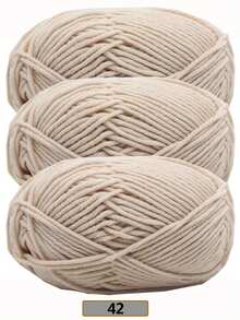 3 Rolls/150g 5-Ply Acrylic Blended Yarn, 50g Per Roll, 100% Acrylic Soft Yarn, Medium Thickness - Ideal For Handmade Knitting, Weaving, DIY Crafts, Knitting And Crocheting, Soft And Versatile, Suitable For DIY Crochet And Woven Bags - Multicolor - View 38