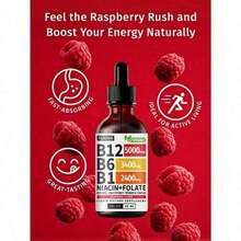 Selling Fast!Nusava Organic B12 Liquid Supplement Drops 5000mcg With B6 B1 Niacin Folate Raspberry Flavor 4 Fl Oz Non-GMO Gluten-Free Vegan Edible Healthcare Vitamin Dietary Fitness Optimum. Women's Health. - 1 CÁI - Xem 4