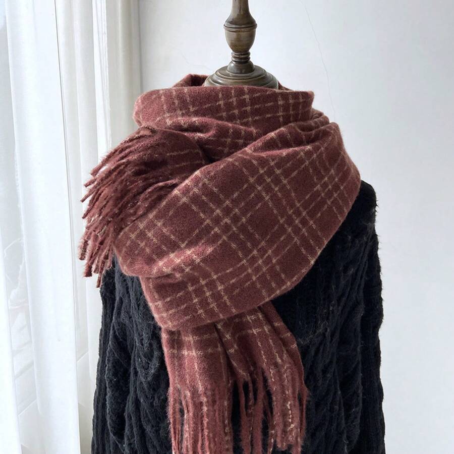 Szale damskie - G-HY42 Czerwony - Zobacz 1