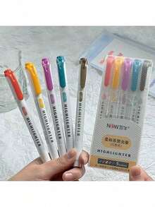 15色荧光笔套装,软性水性双头马克笔,马克笔,钢笔,绘画,笔记本,日记本,学生文具,办公用品,返校季(款式随机) - 彩色 - 查看 18