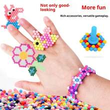 3D Nezha Puzzle Toy - Magic Water Beads, Stick To Surface When Wet, 3D Stereoscopic Handmade STEAM Educational Gift - Multicolor - View 2