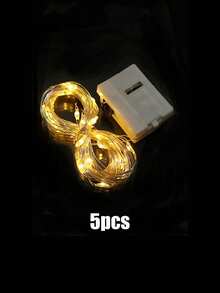 100/50/40/30 Sets Of Battery Powered String Lights, Each 78.74 Inches, With Three Modes To Choose From: Battery Powered LED Mini String Lights, Linear Firefly Starlight, DIY Bedroom, DIY Wedding Party Mason Jar Crafts Festival, Flower Cake Gift Box Decoration, Waterproof String Lights, Indoor And Outdoor Bedroom Courtyard Party Decoration (White) - Warm White - View 15